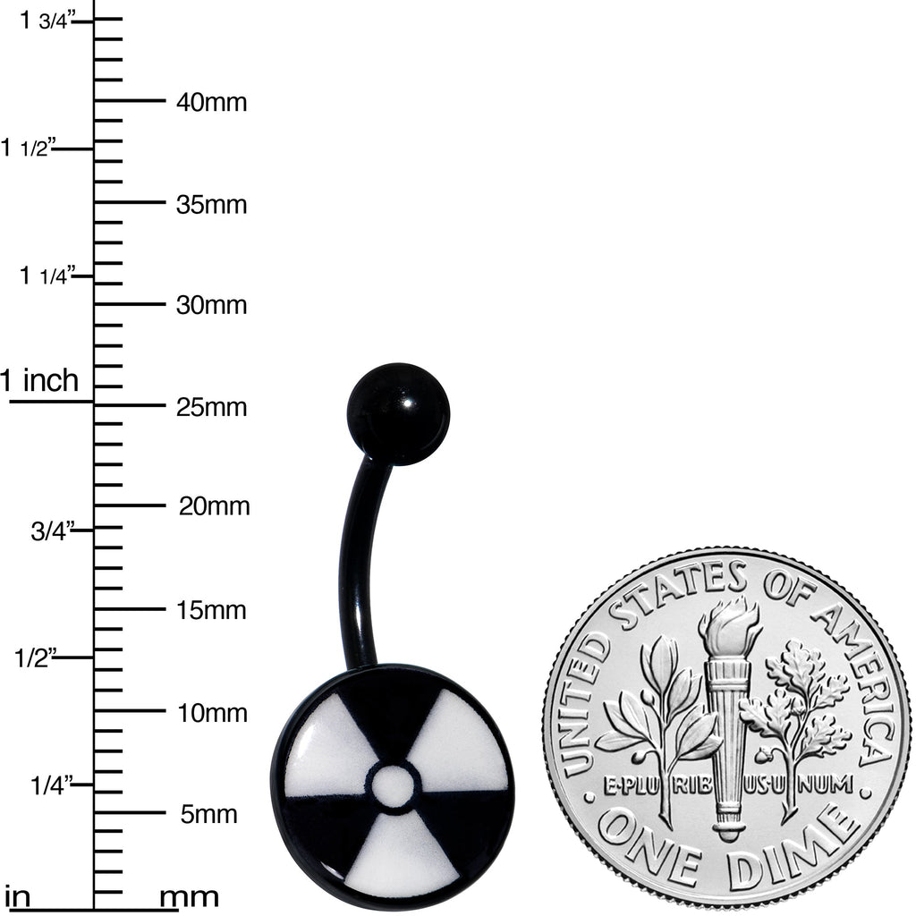 Black Glow in the Dark Radioactive Belly Ring by Onyx O