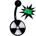 Black Glow in the Dark Radioactive Belly Ring by Onyx O