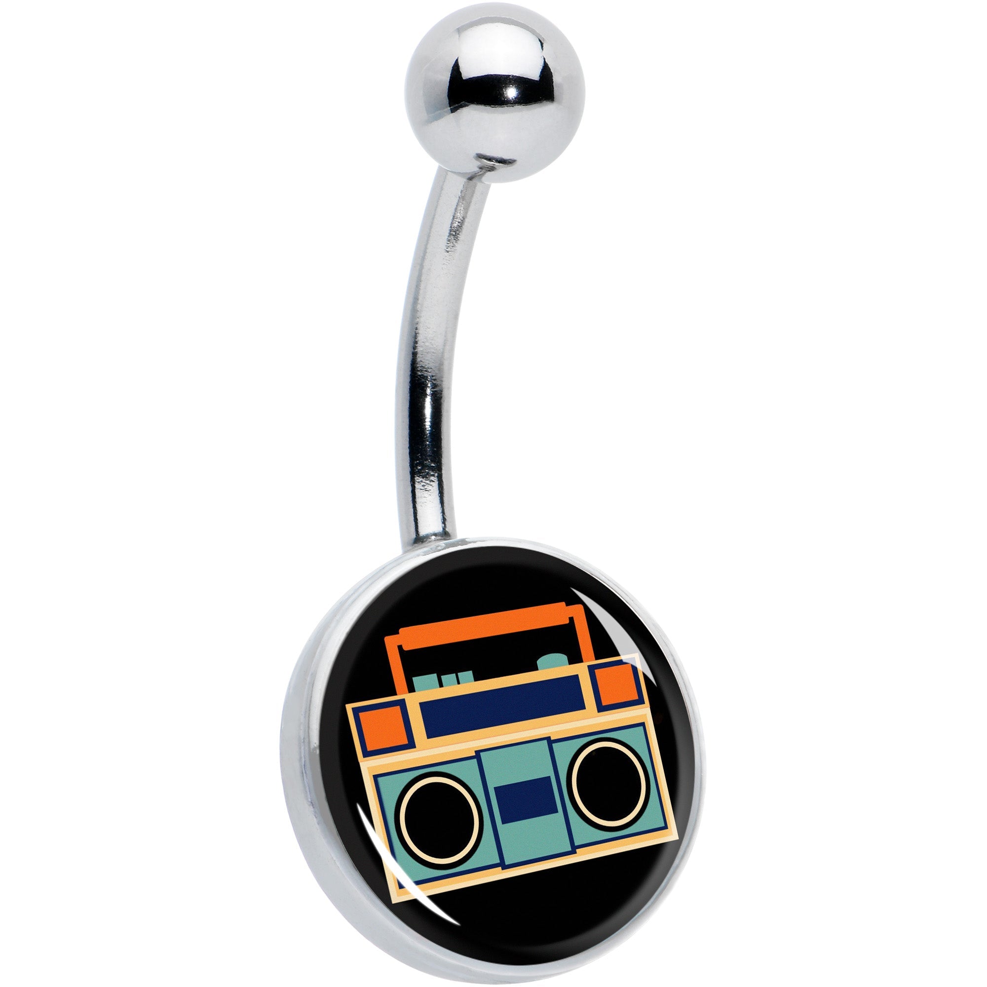 Retro Boombox Belly Ring by Onyx O