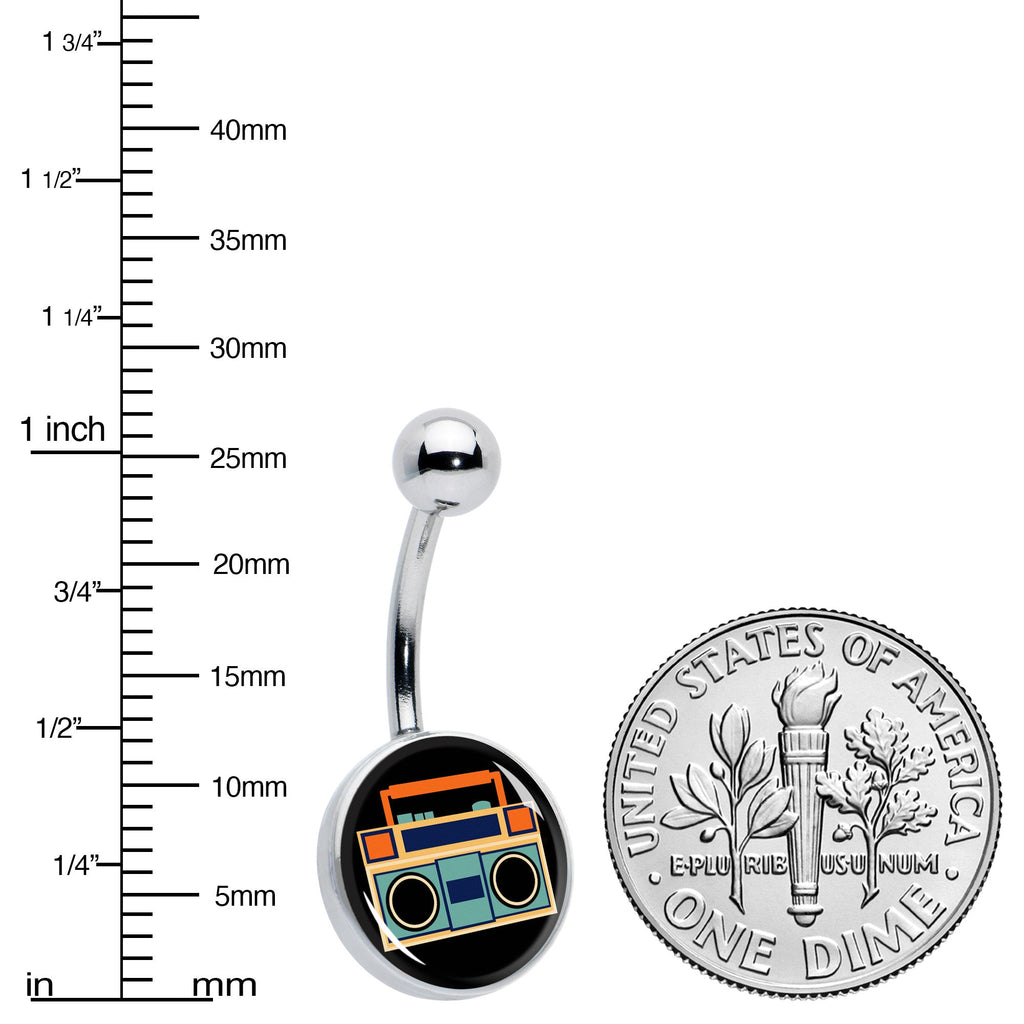 Retro Boombox Belly Ring by Onyx O