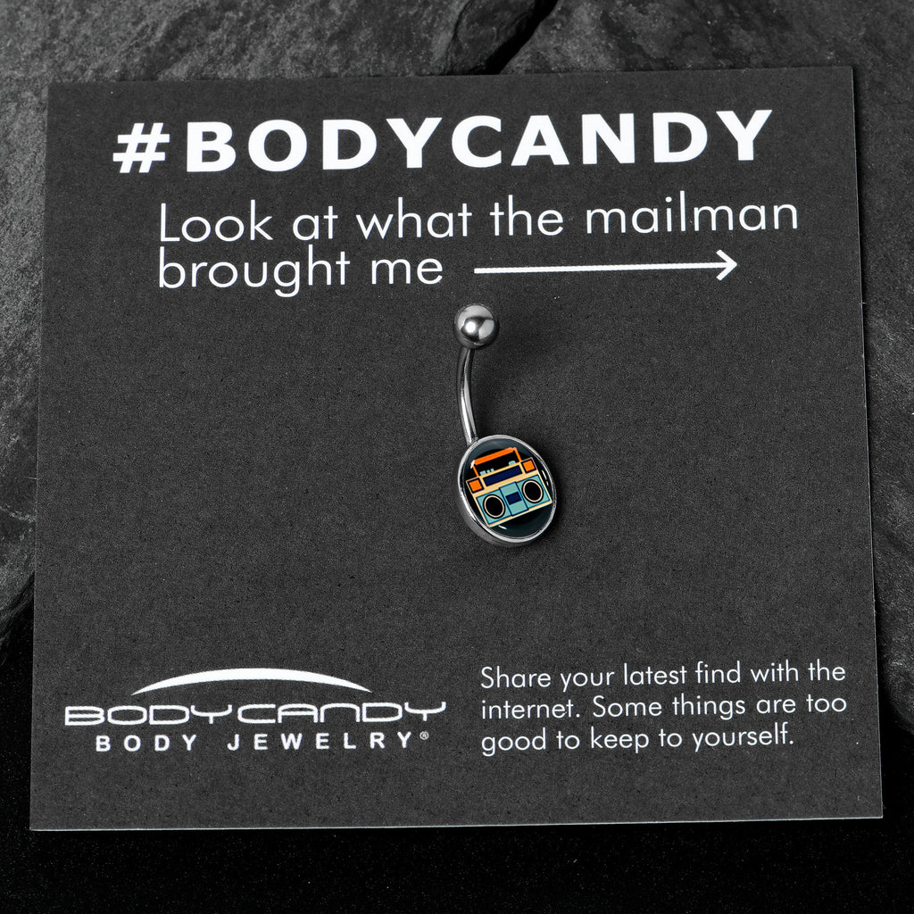 Retro Boombox Belly Ring by Onyx O