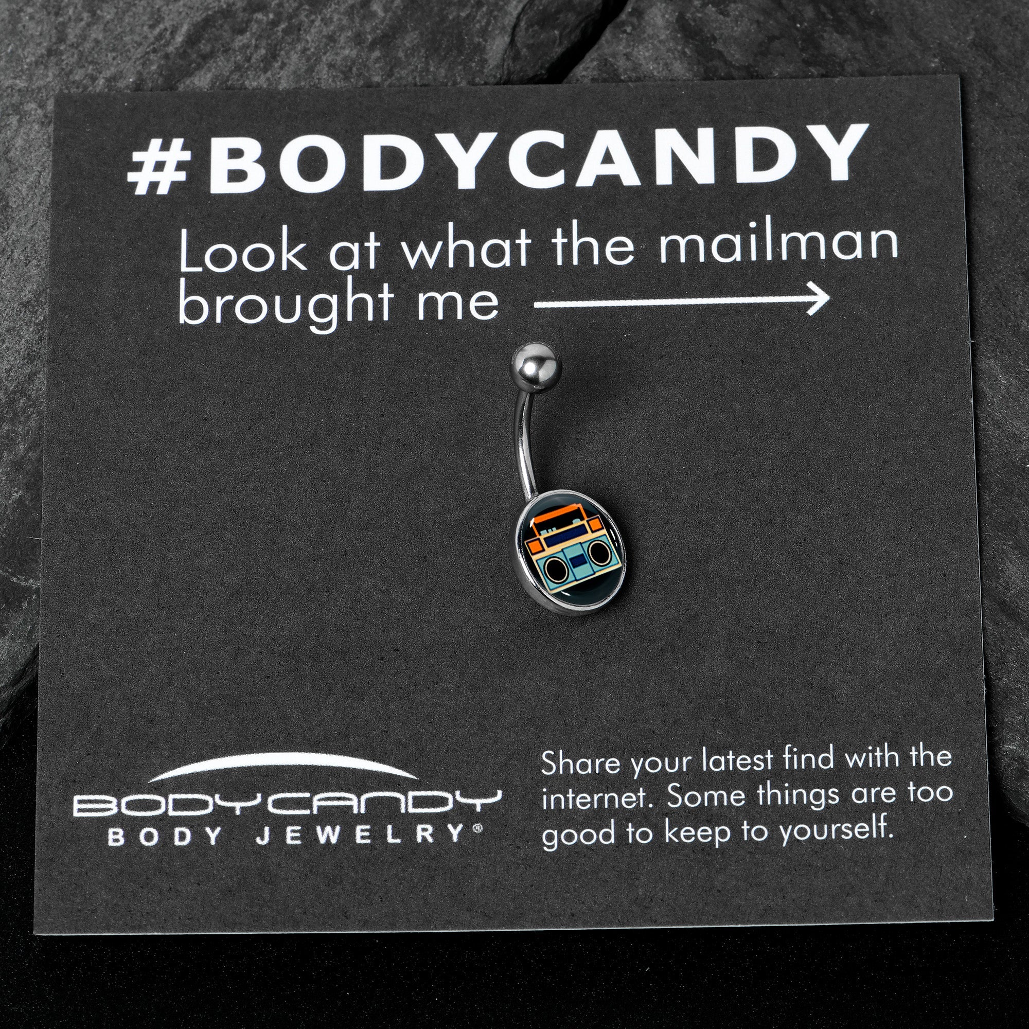 Retro Boombox Belly Ring by Onyx O
