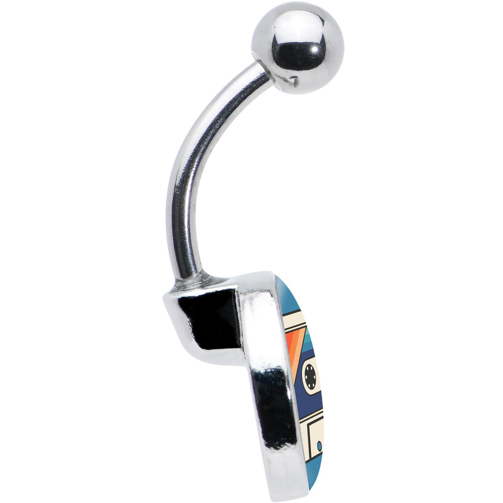Retro Cassette Tape Belly Ring by Onyx O