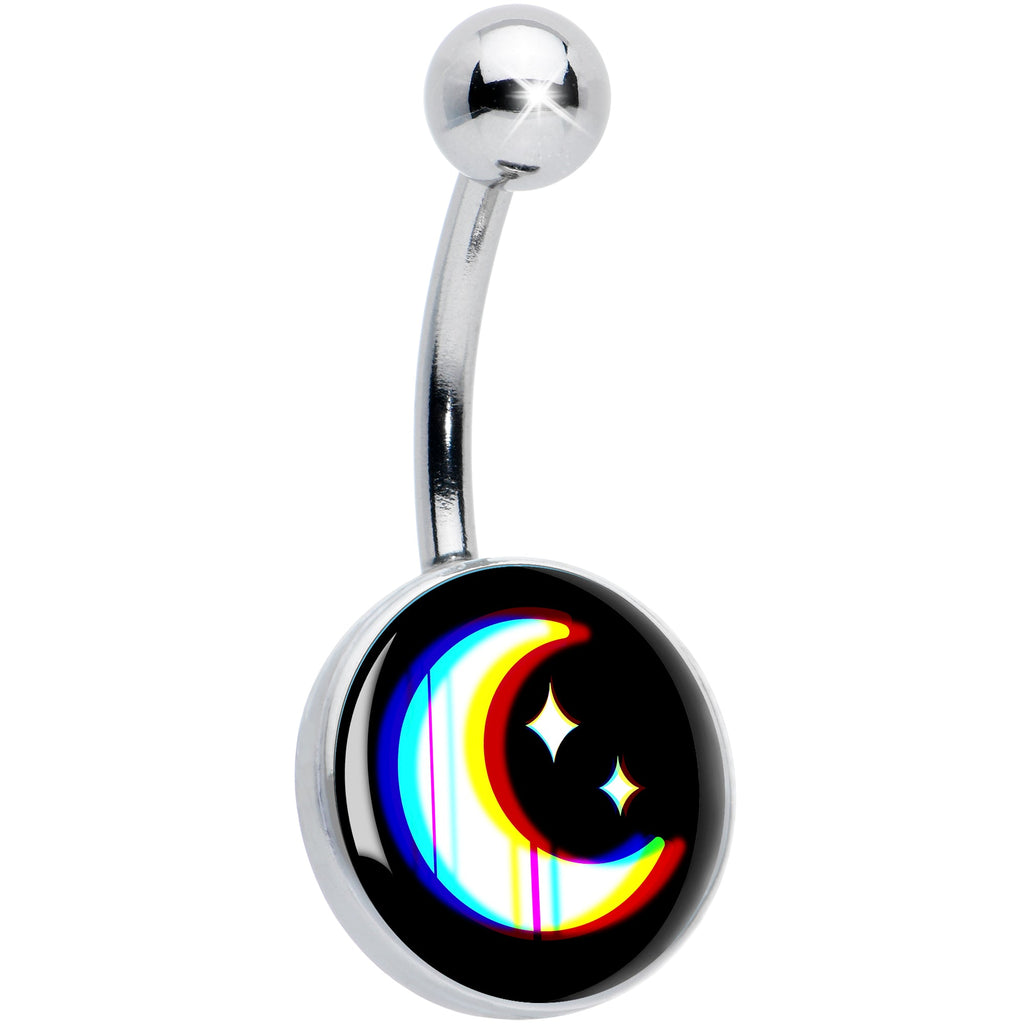 Chromatic Moon Belly Ring by Onyx O