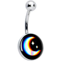Chromatic Moon Belly Ring by Onyx O