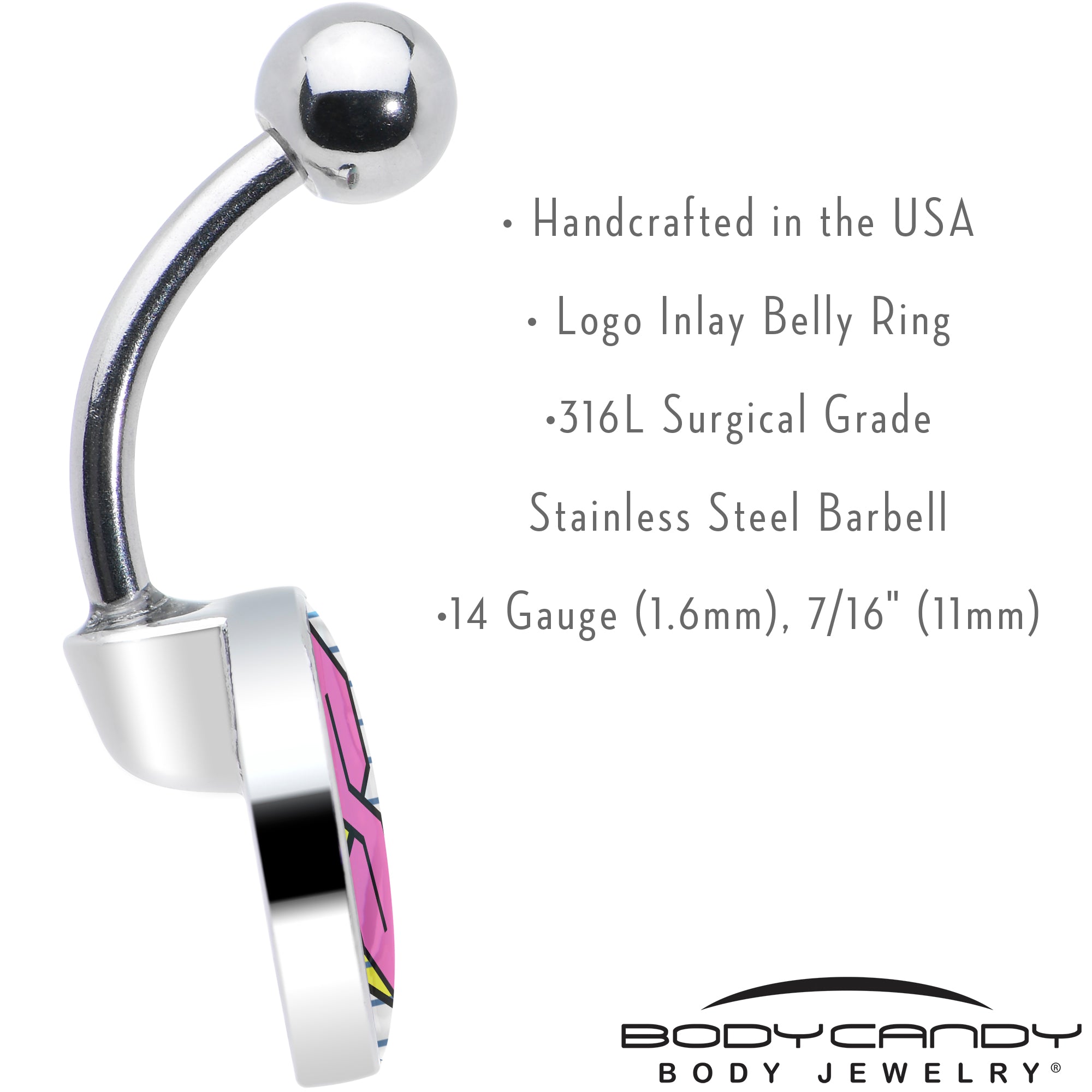 Hot Pink Cool S Belly Ring by Onyx O