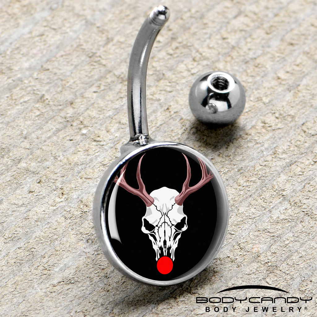 Holiday Dead Nosed Reindeer Belly Ring by Onyx O
