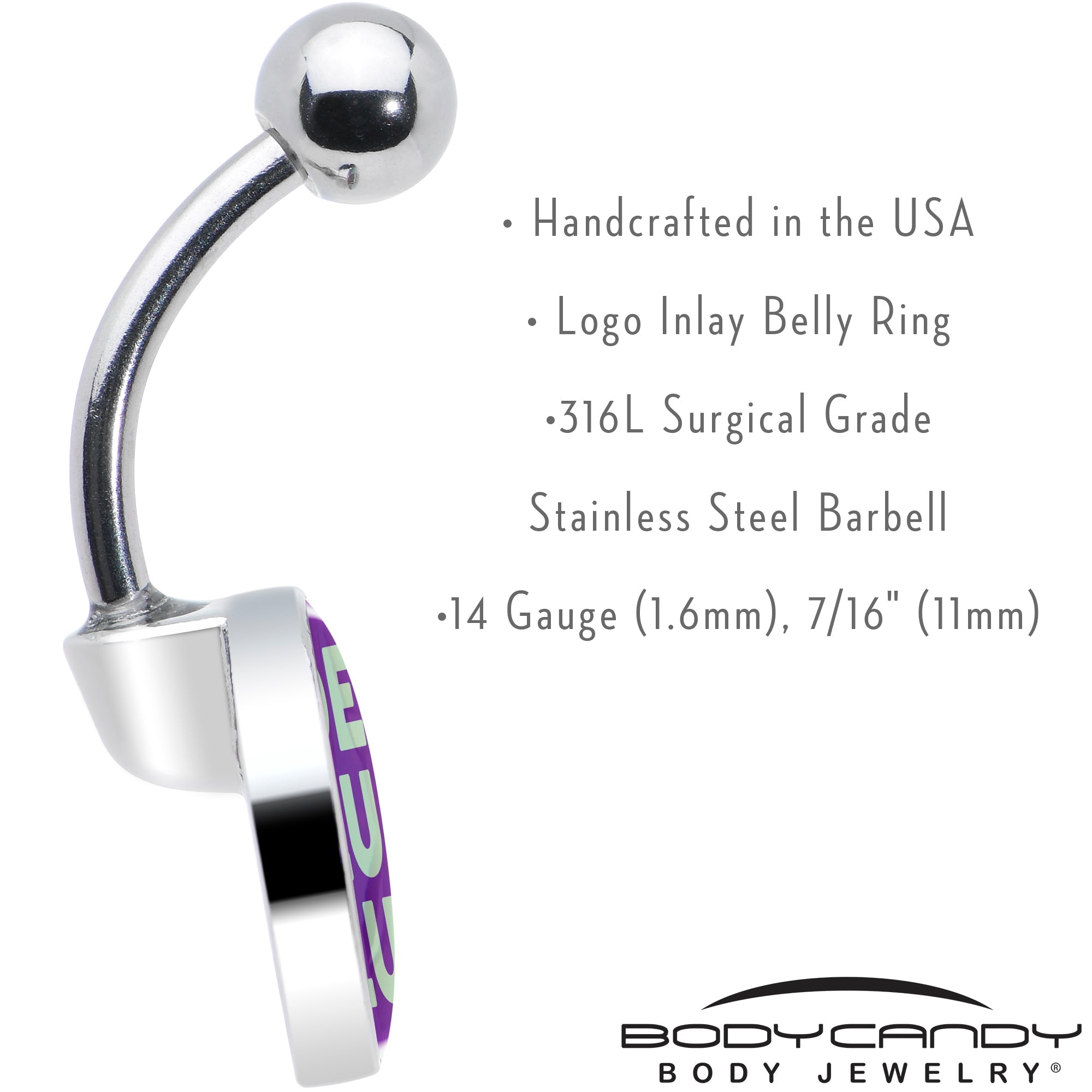 Word DELULU Belly Ring by Onyx O