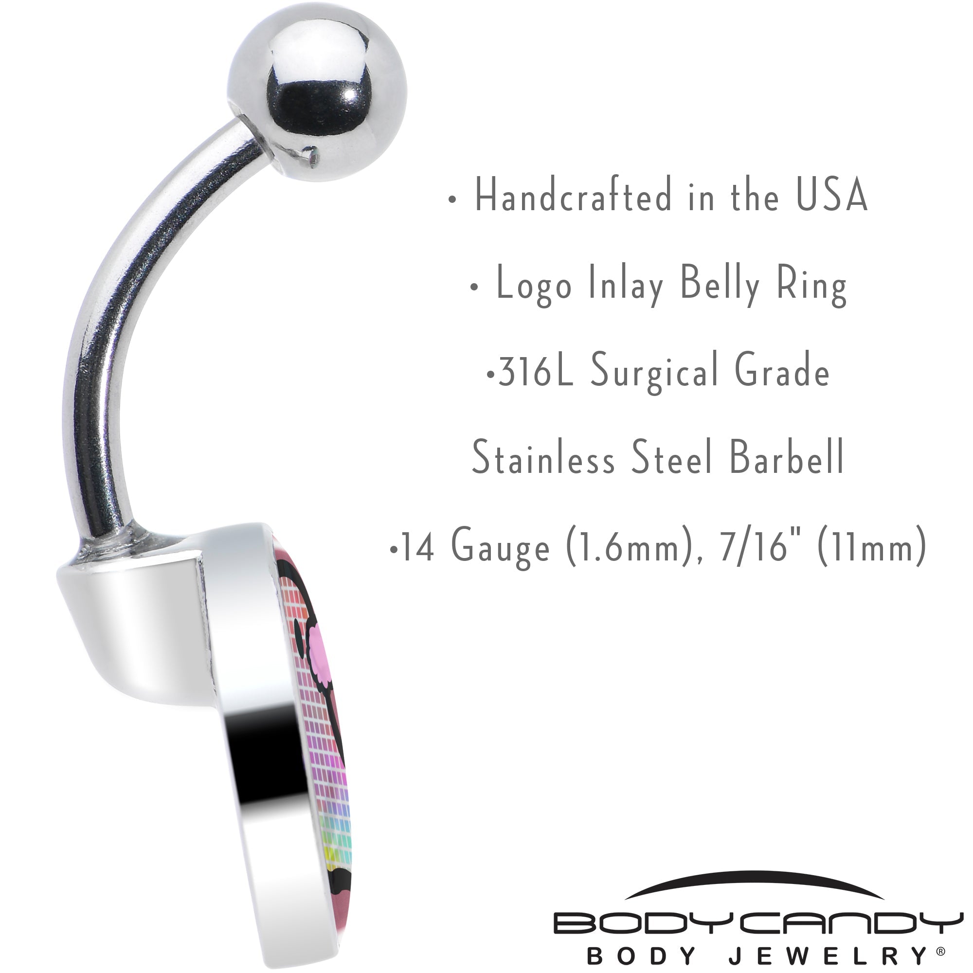 Disco Spirit Ghost Belly Ring by Onyx O