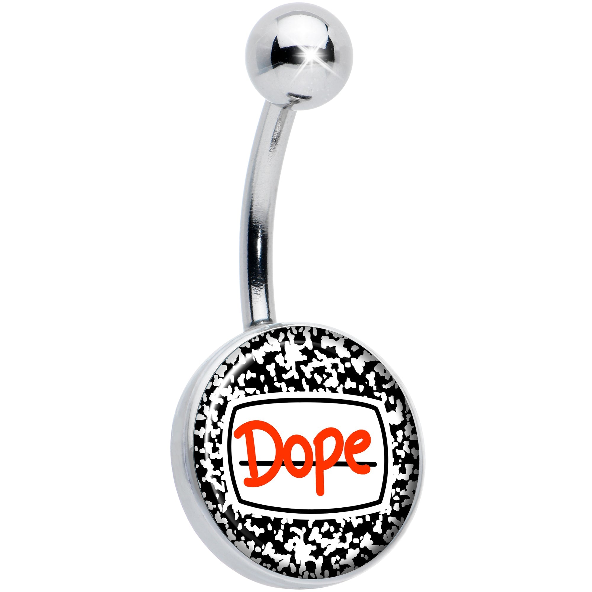 Dope Composition Notebook Belly Ring by Onyx O