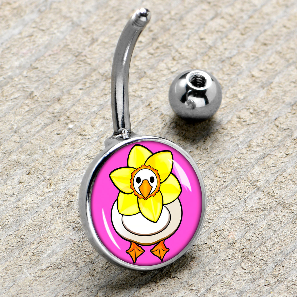 Daffodil Duck Belly Ring by Onyx O