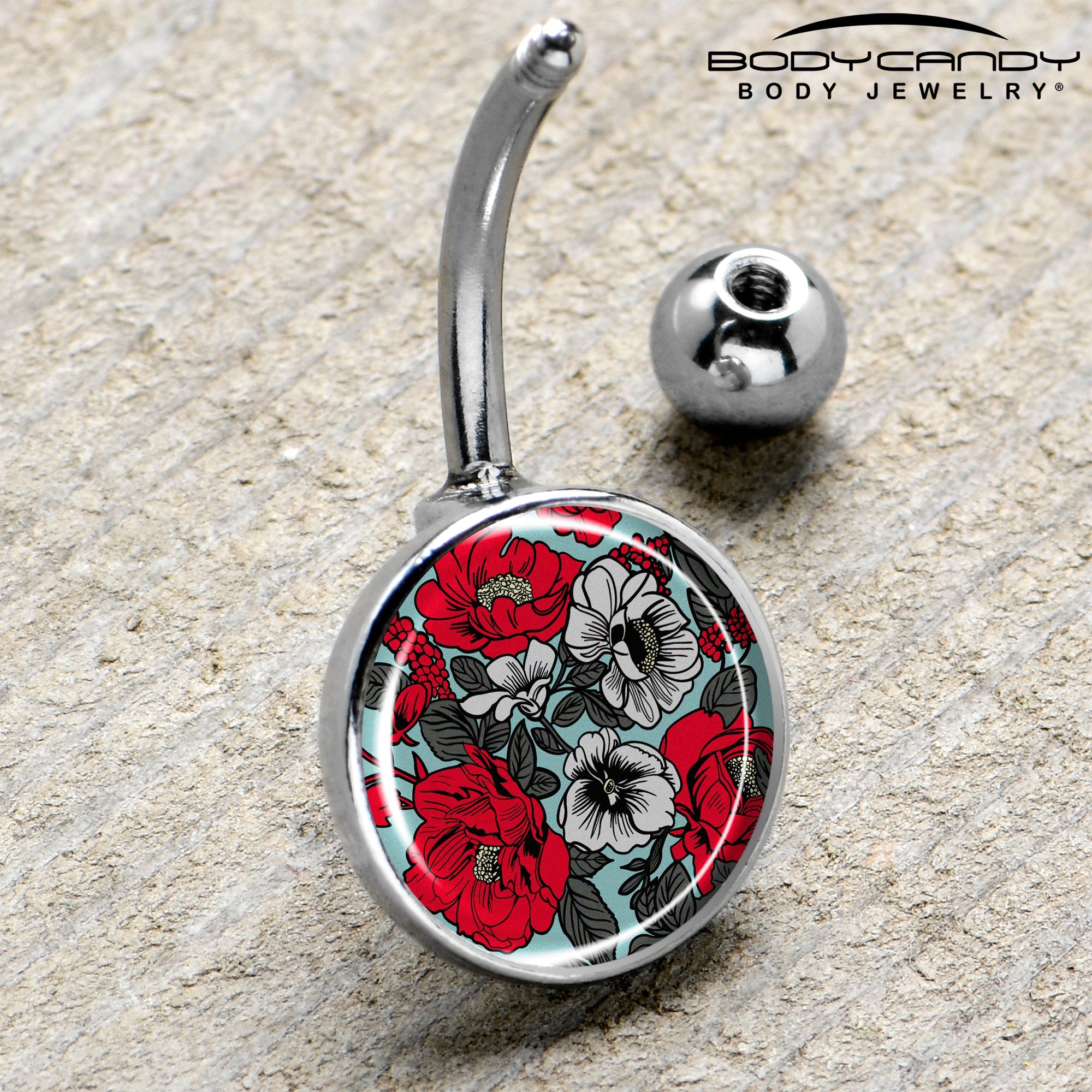 Blossom Creation Vibrant Bloom of Flowers Belly Ring by Onyx O