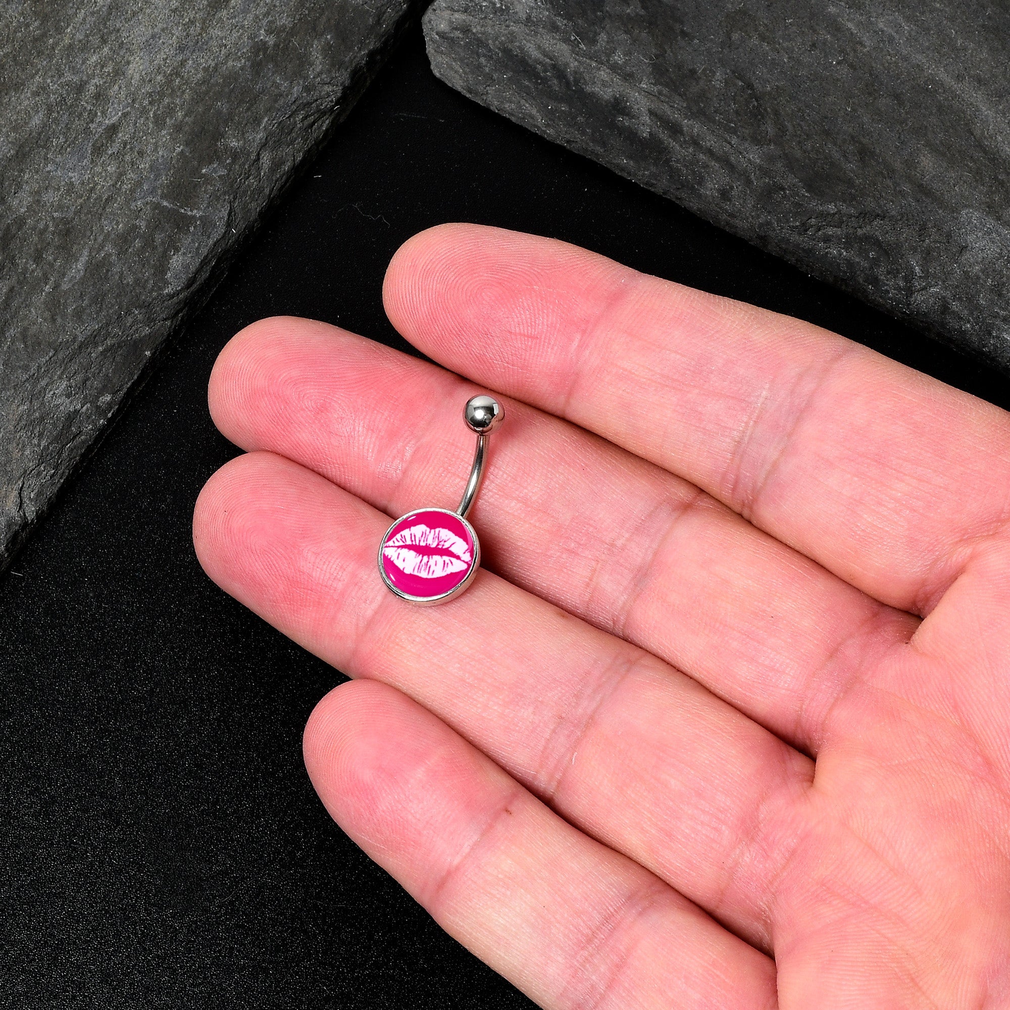 Red Hot Lips Belly Ring by Onyx O
