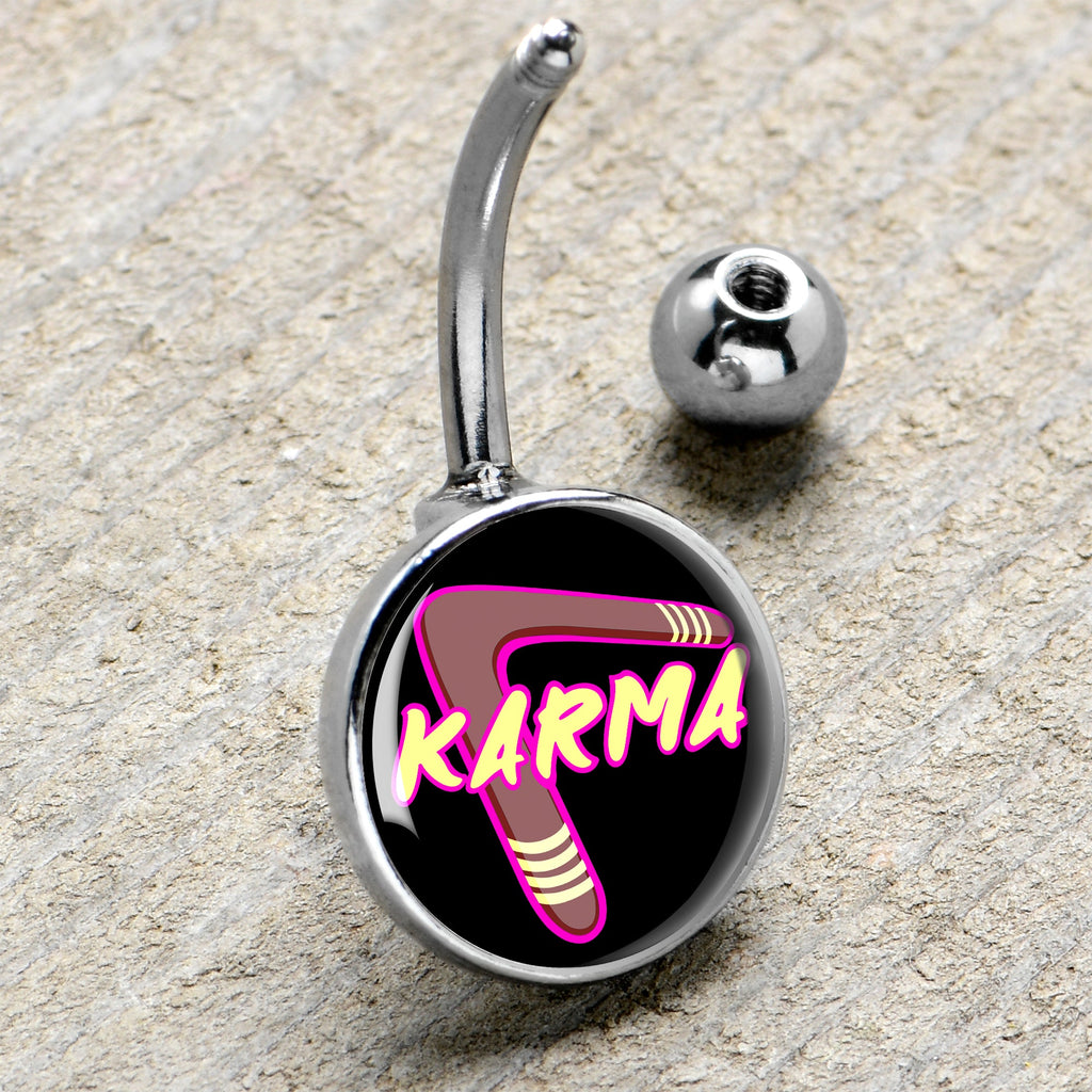 Karmic Boomerang Belly Ring by Onyx O
