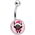 Krampus Cutie Christmas Holiday Belly Ring by Onyx O