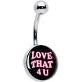 Love That 4 You Belly Ring by Onyx O