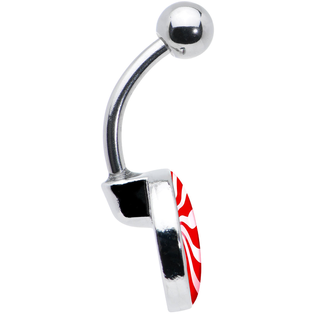 Holiday Peppermint Candy Belly Ring