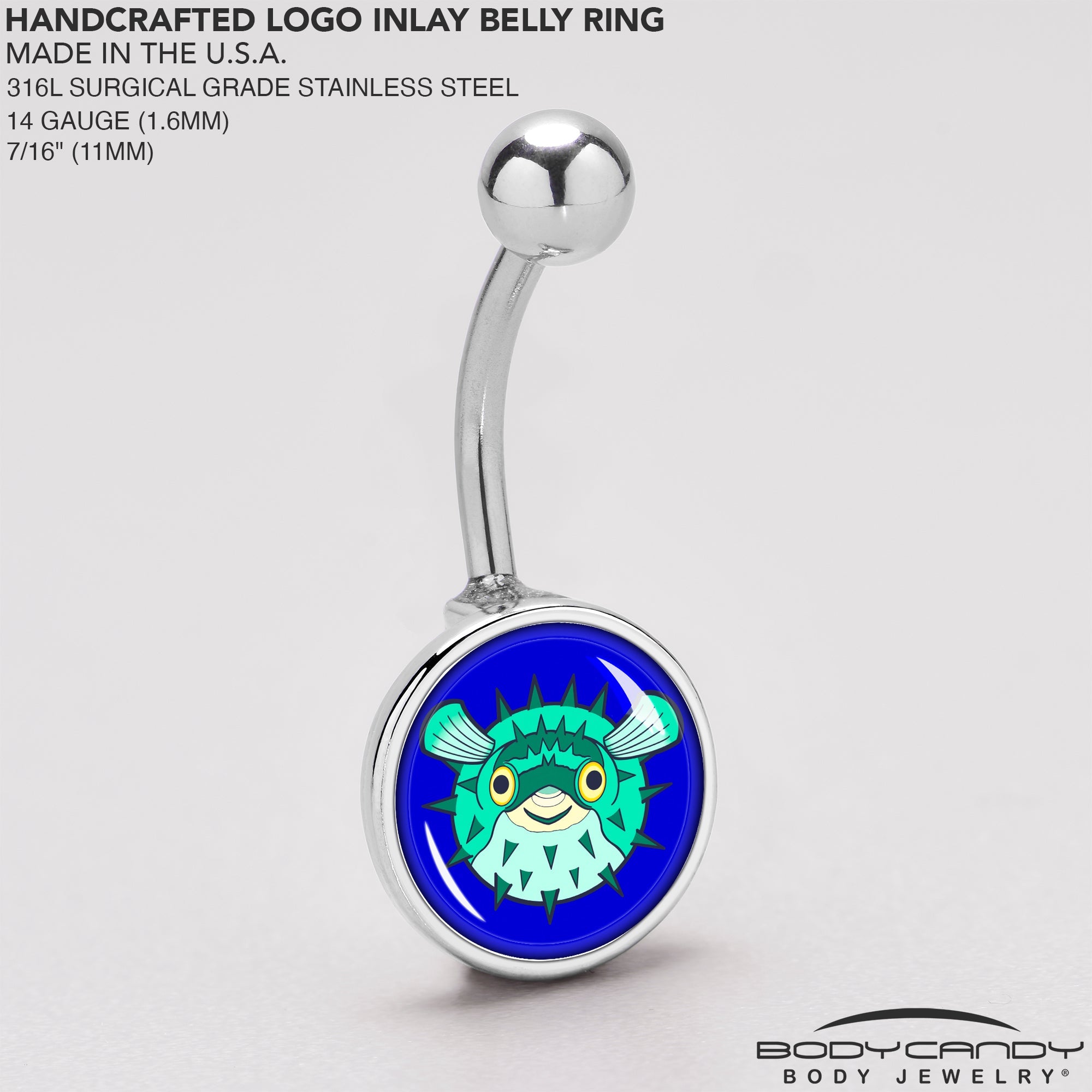Pufferfish Belly Ring by Onyx O