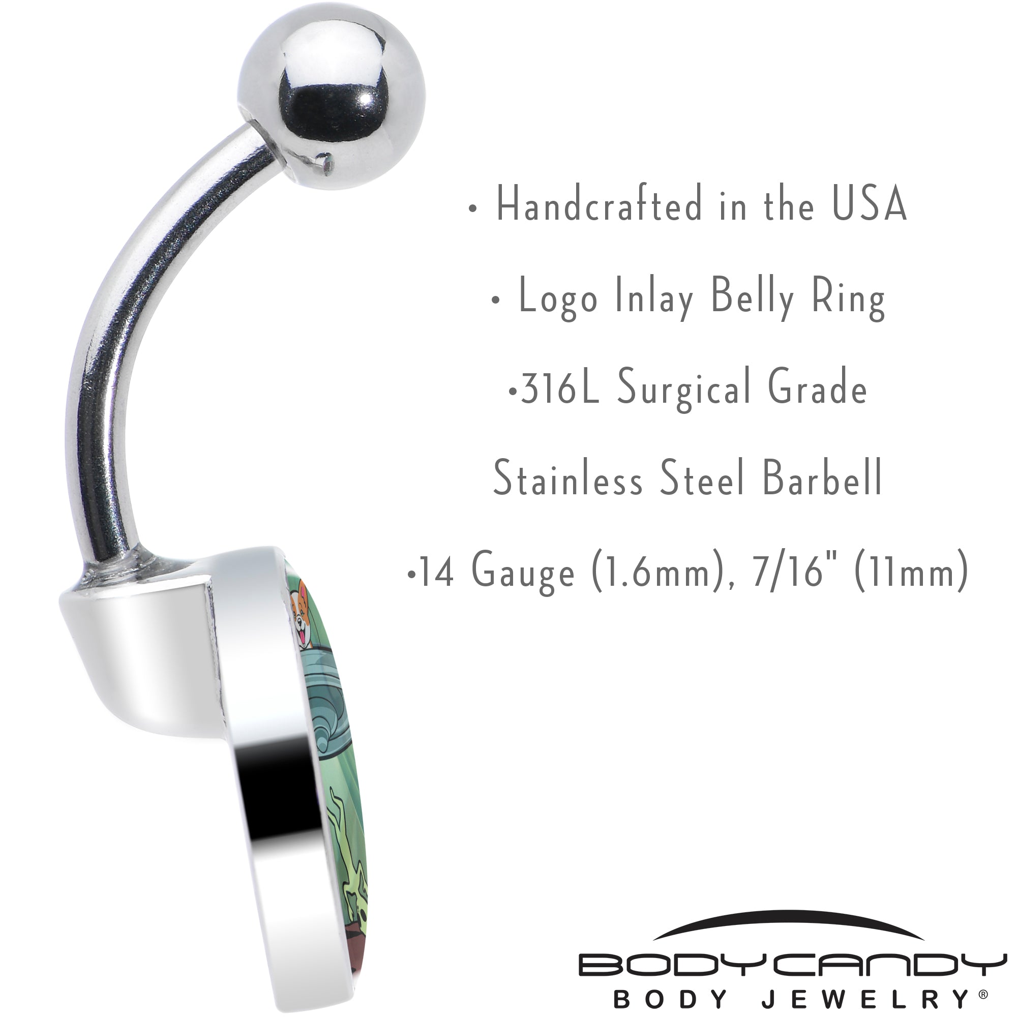 Reverse Alien UFO AbductionBelly Ring by Onyx O