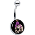 Burning Skull Candle Belly Ring by Onyx O