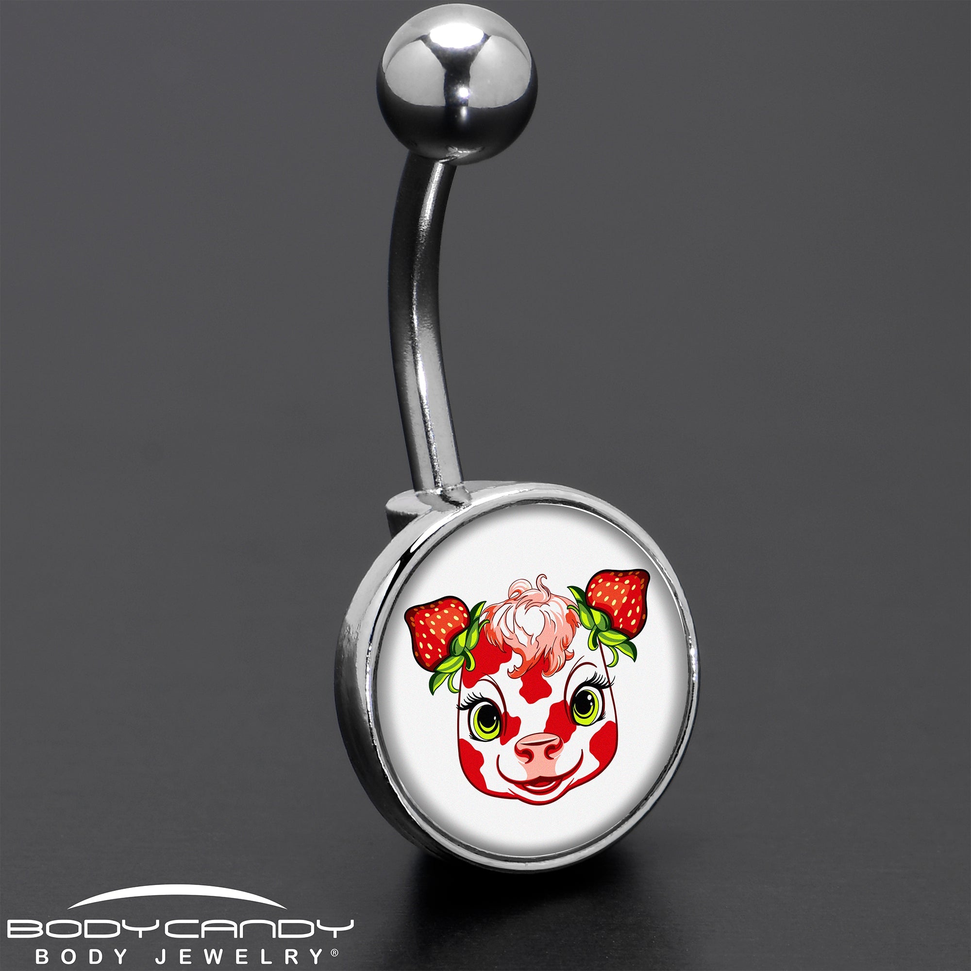 Stawberry Cow Belly Ring by Onyx O