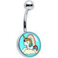 Rainbow Unicorn Belly Ring by Onyx O