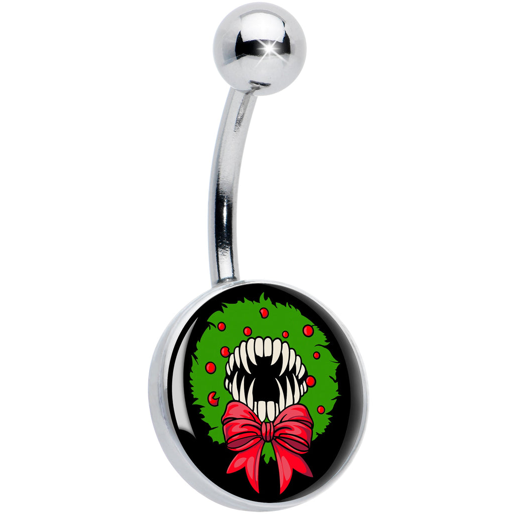 Holiday Vampire Wreath Belly Ring by Onyx O