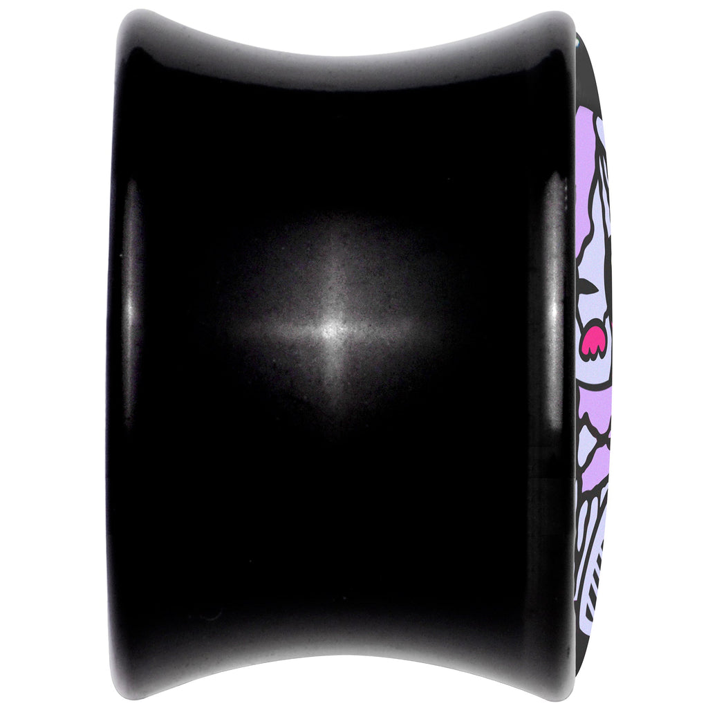 Attitude Teddy Bear Black Acrylic Saddle Plug Set by Onyx O