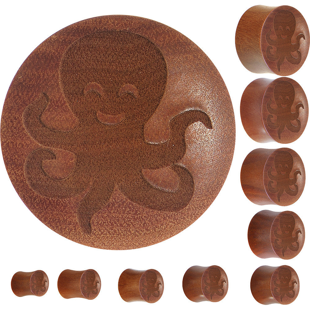 Organic Sawo Wood Sea Octopus Saddle Plug