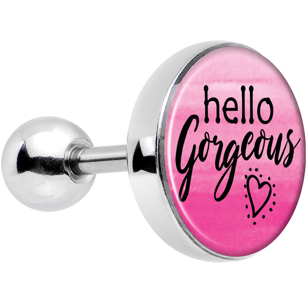 16G 1/4 Watercolor Hello Gorgeous Tragus Cartilage Earring