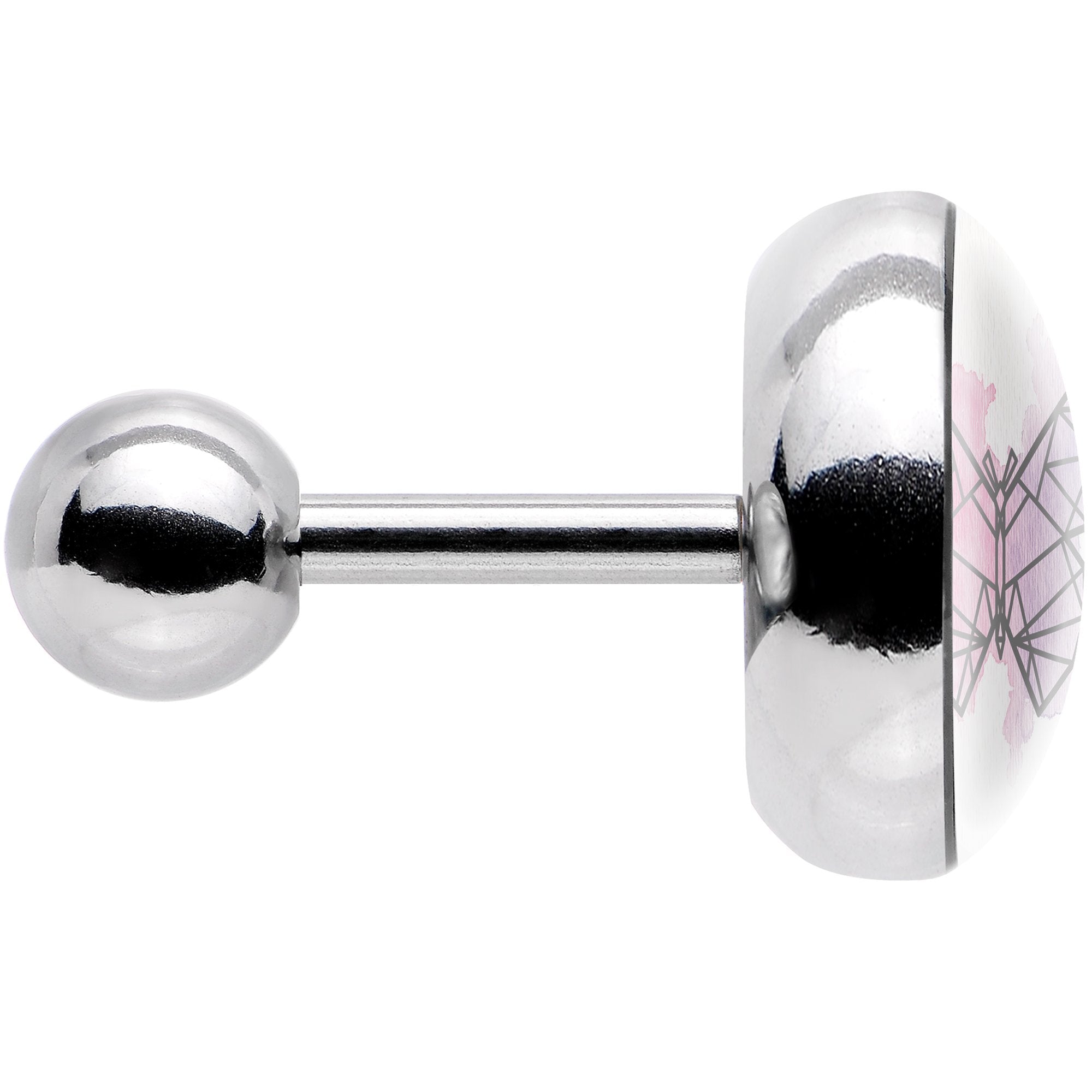 16G 1/4 Watercolor Geometric Butterfly Tragus Cartilage Earring