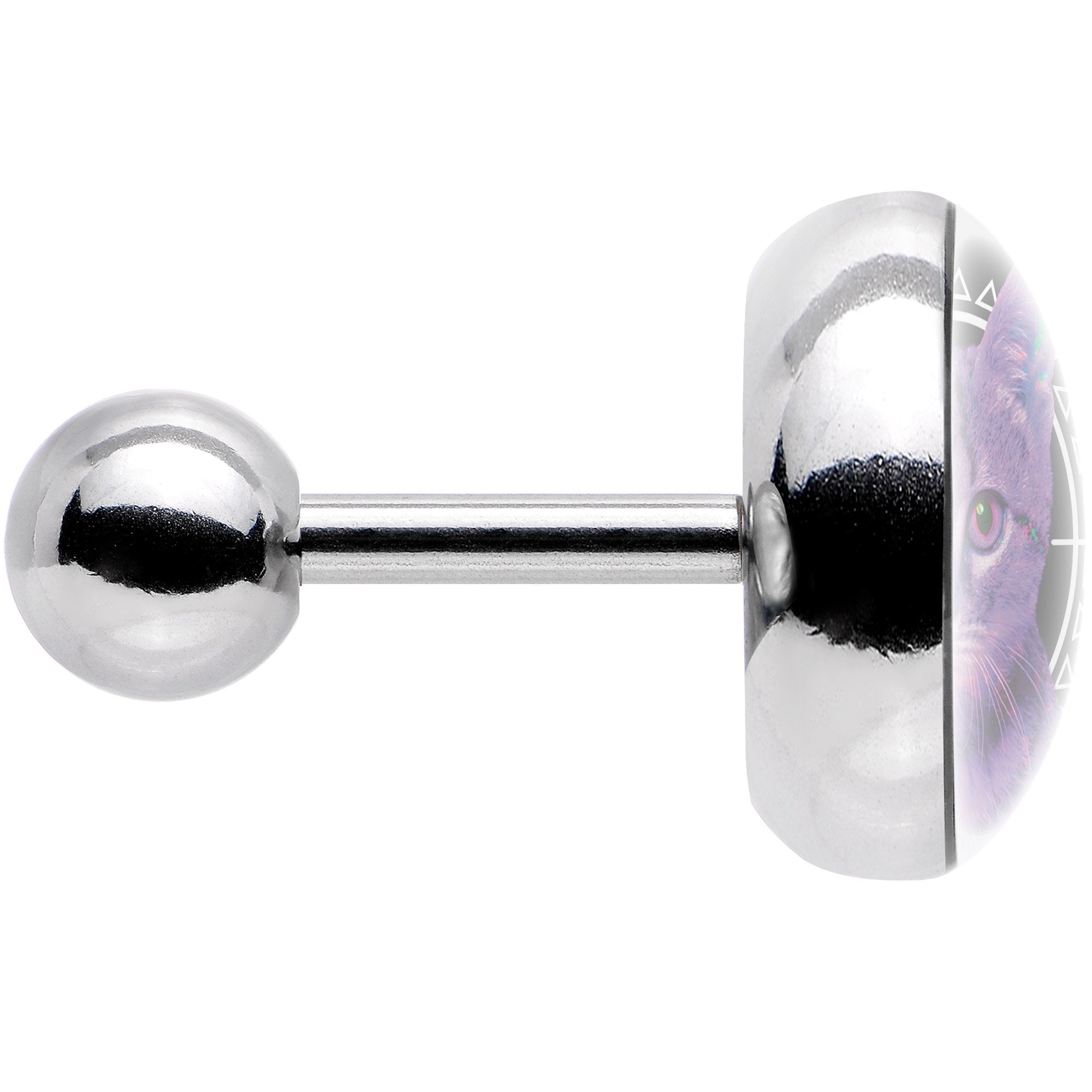 16G 1/4 Boho Fuchsia Kitty Cat Tragus Cartilage Earring