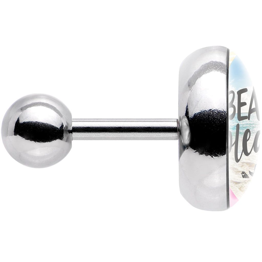 16G 1/4 Tropical Paradise Beach Please Tragus Cartilage Earring