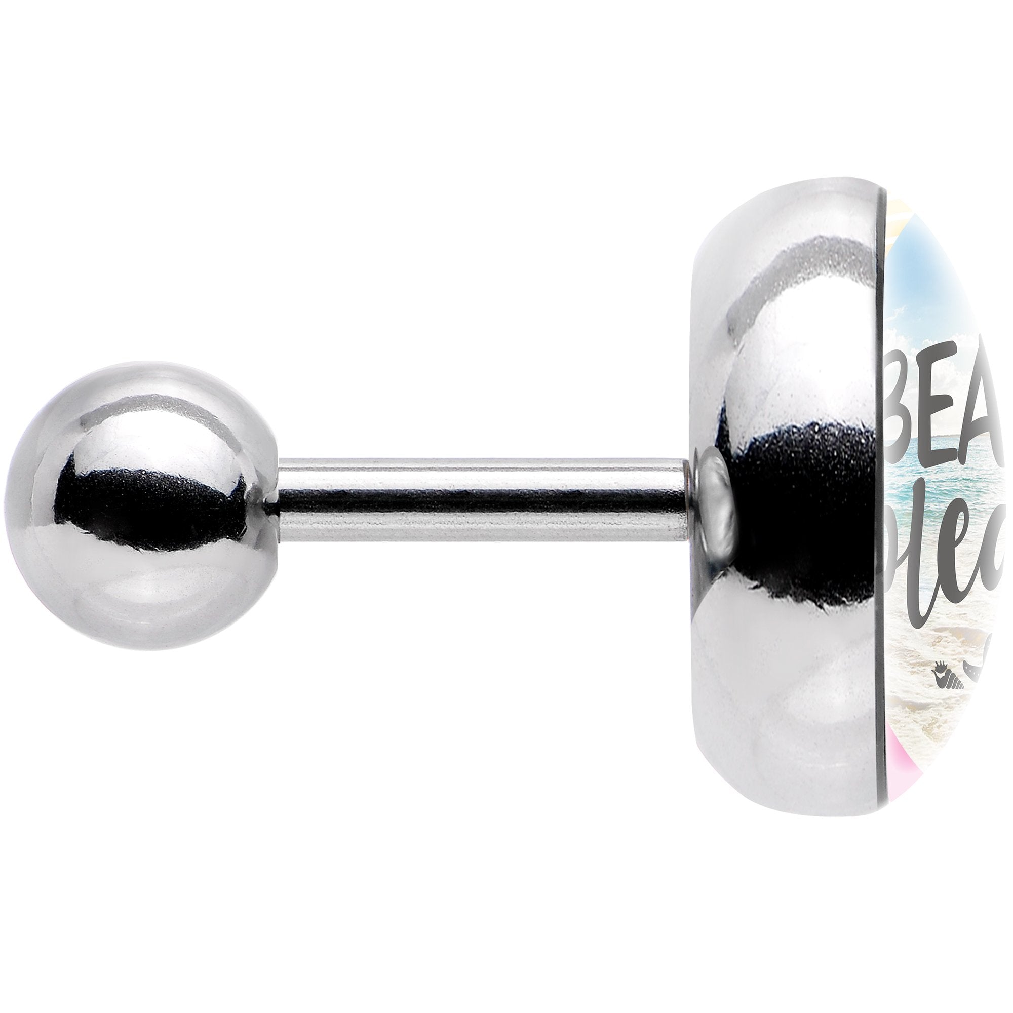 16G 1/4 Tropical Paradise Beach Please Tragus Cartilage Earring