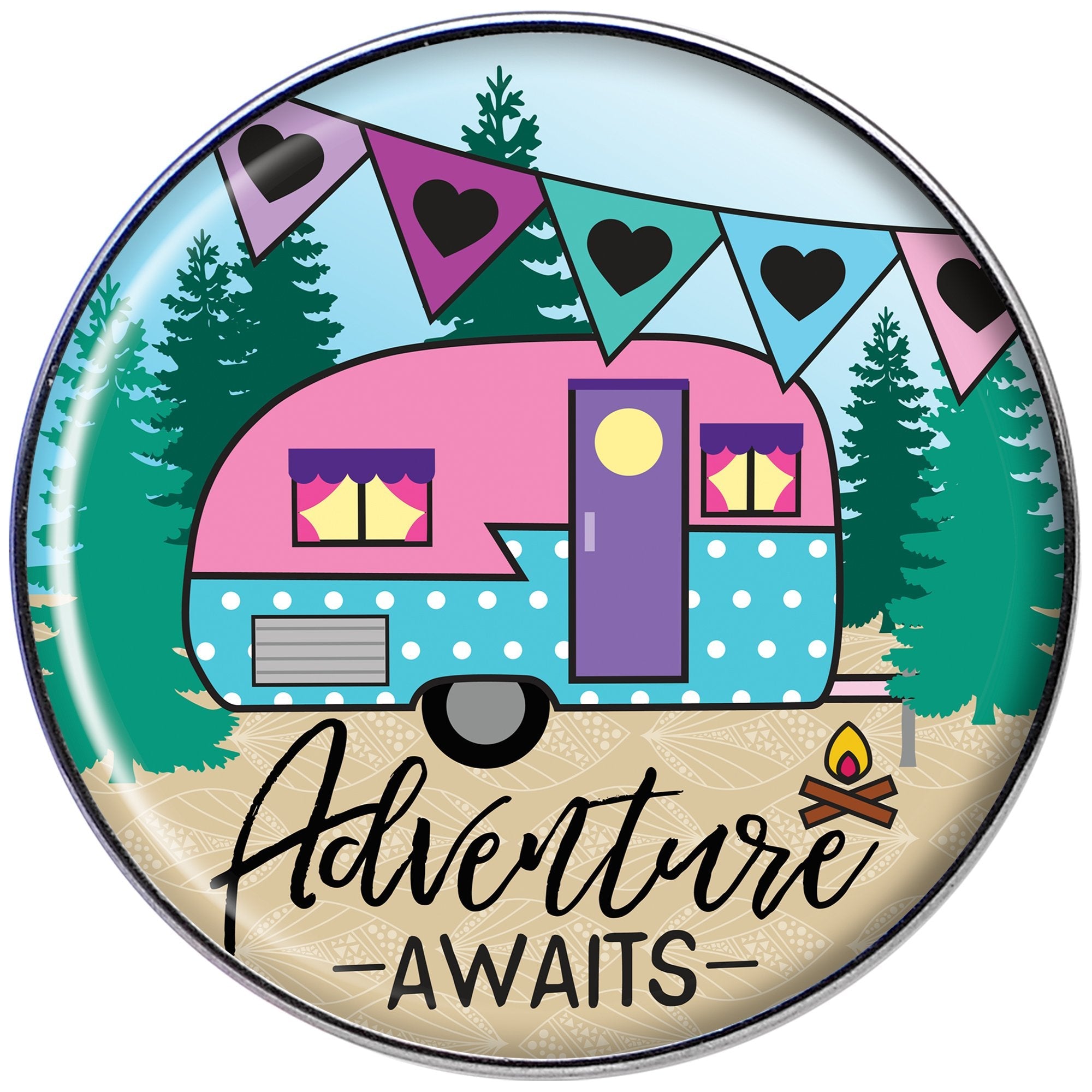 16G 1/4 Adventure Awaits Camper Tragus Cartilage Earring