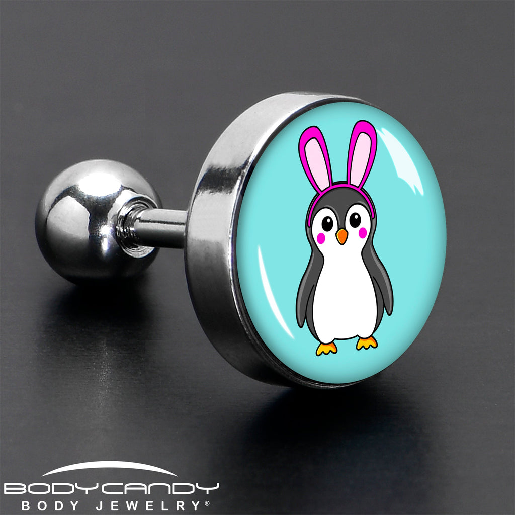 16G 1/4 Bunny Penguin Cartilage Tragus Earring by Onyx O