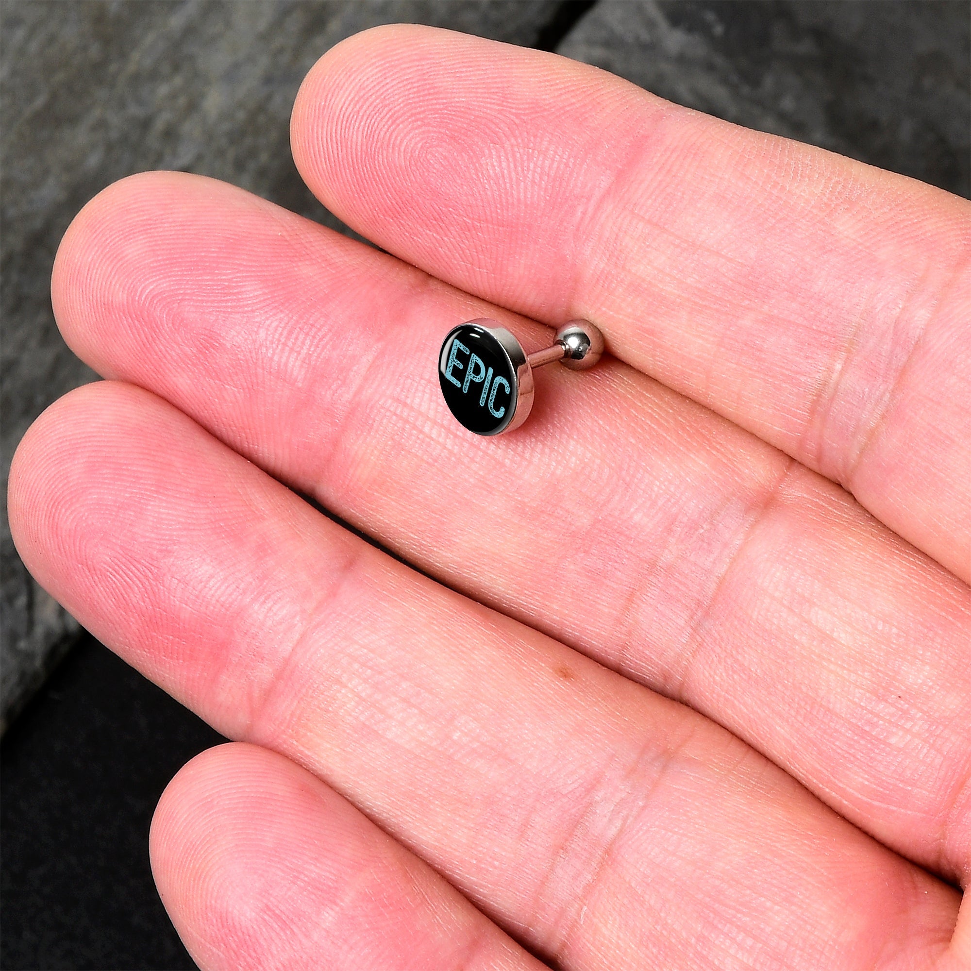 16G 1/4 Epic Blue Cartilage Tragus Earring
