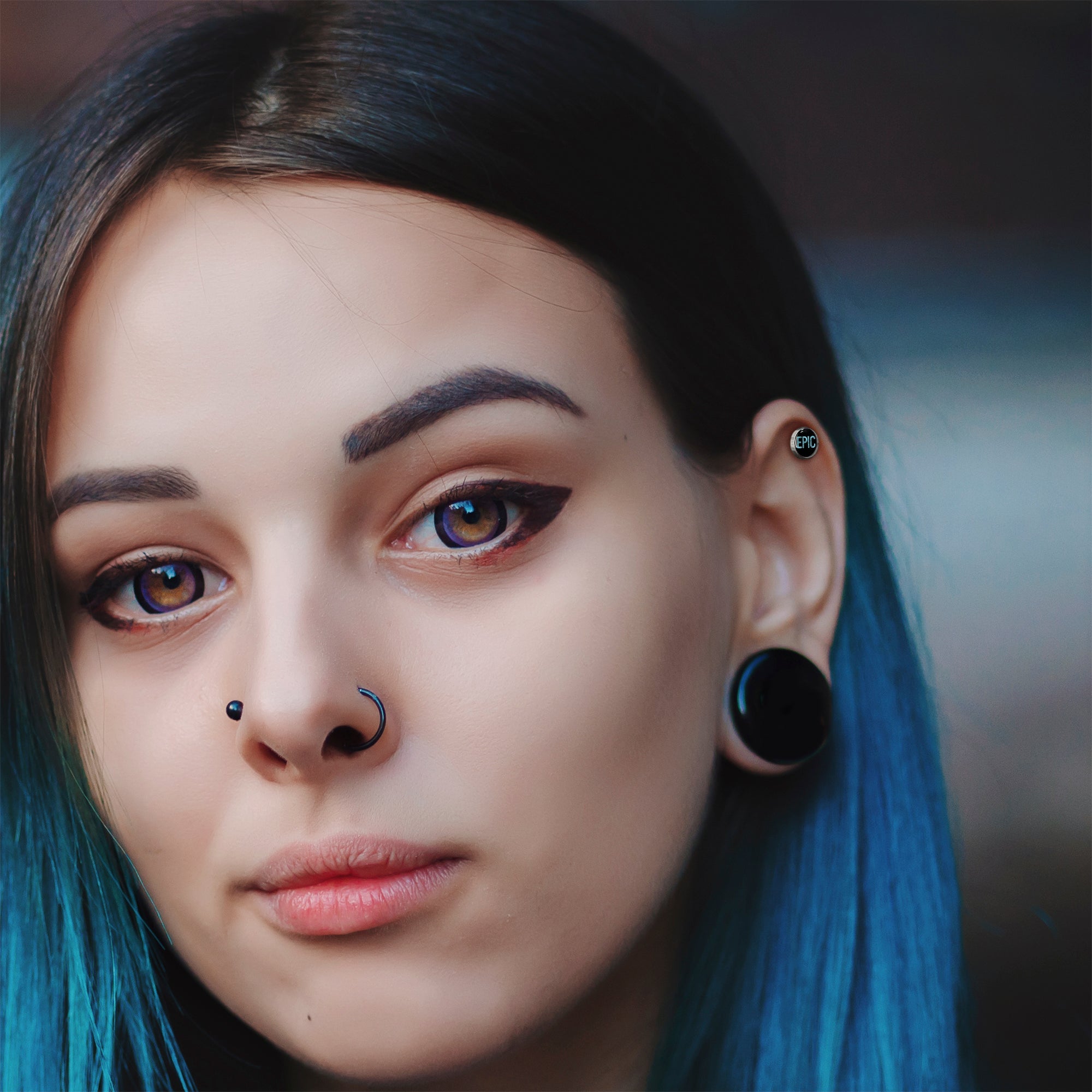 16G 1/4 Epic Blue Cartilage Tragus Earring