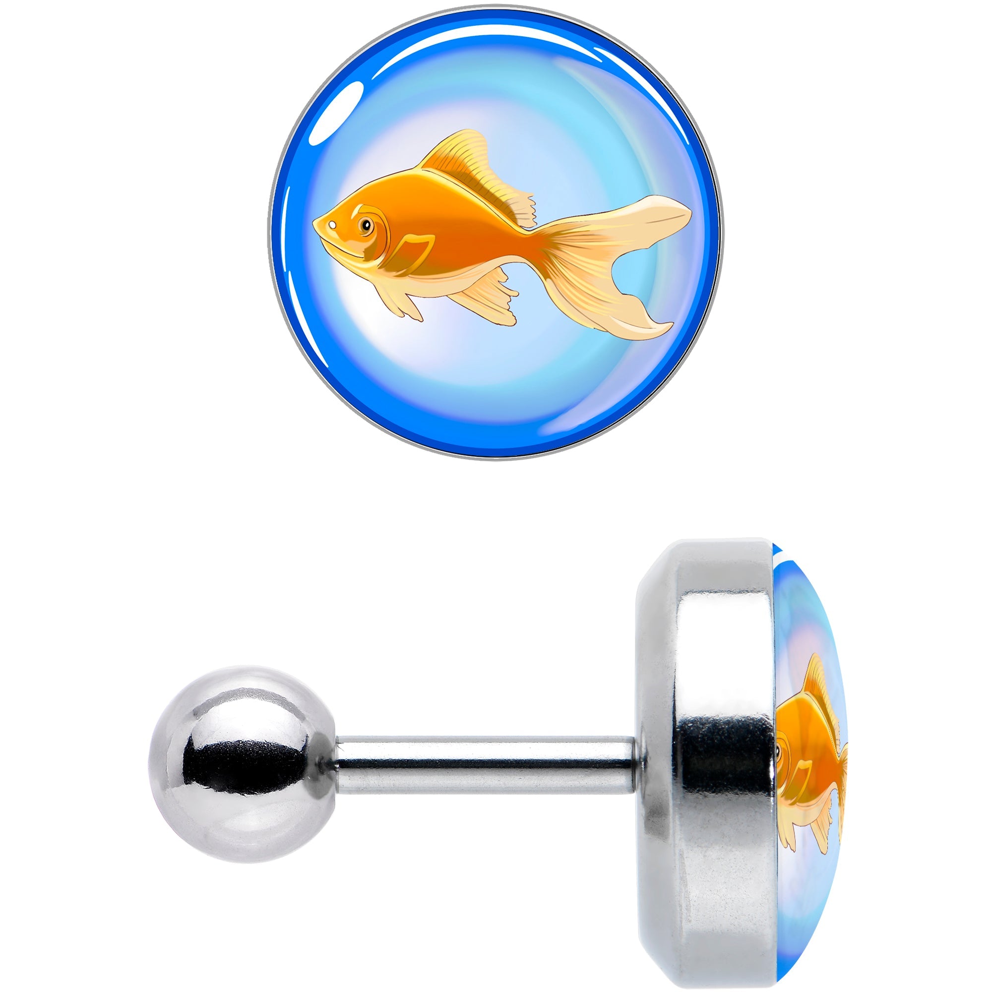 16G 1/4 Gold Fish Cartilage Tragus Earring by Onyx O
