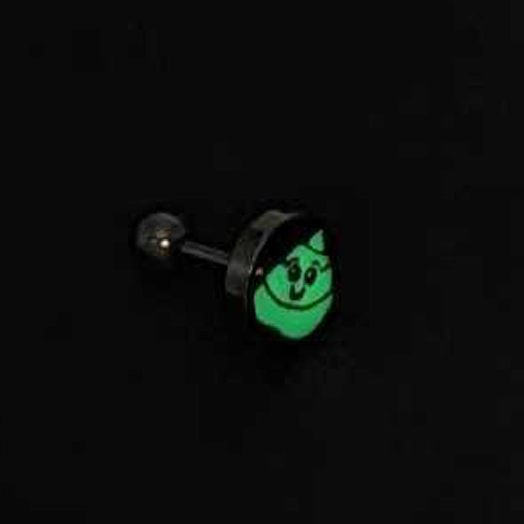 16G Glow in the Dark Poop Tragus Cartilage Earring by Onyx O