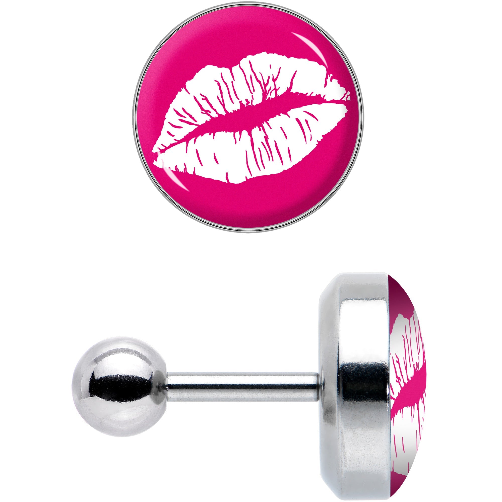 16G 1/4 Red Hot Lips Cartilage Tragus Earring by Onyx O