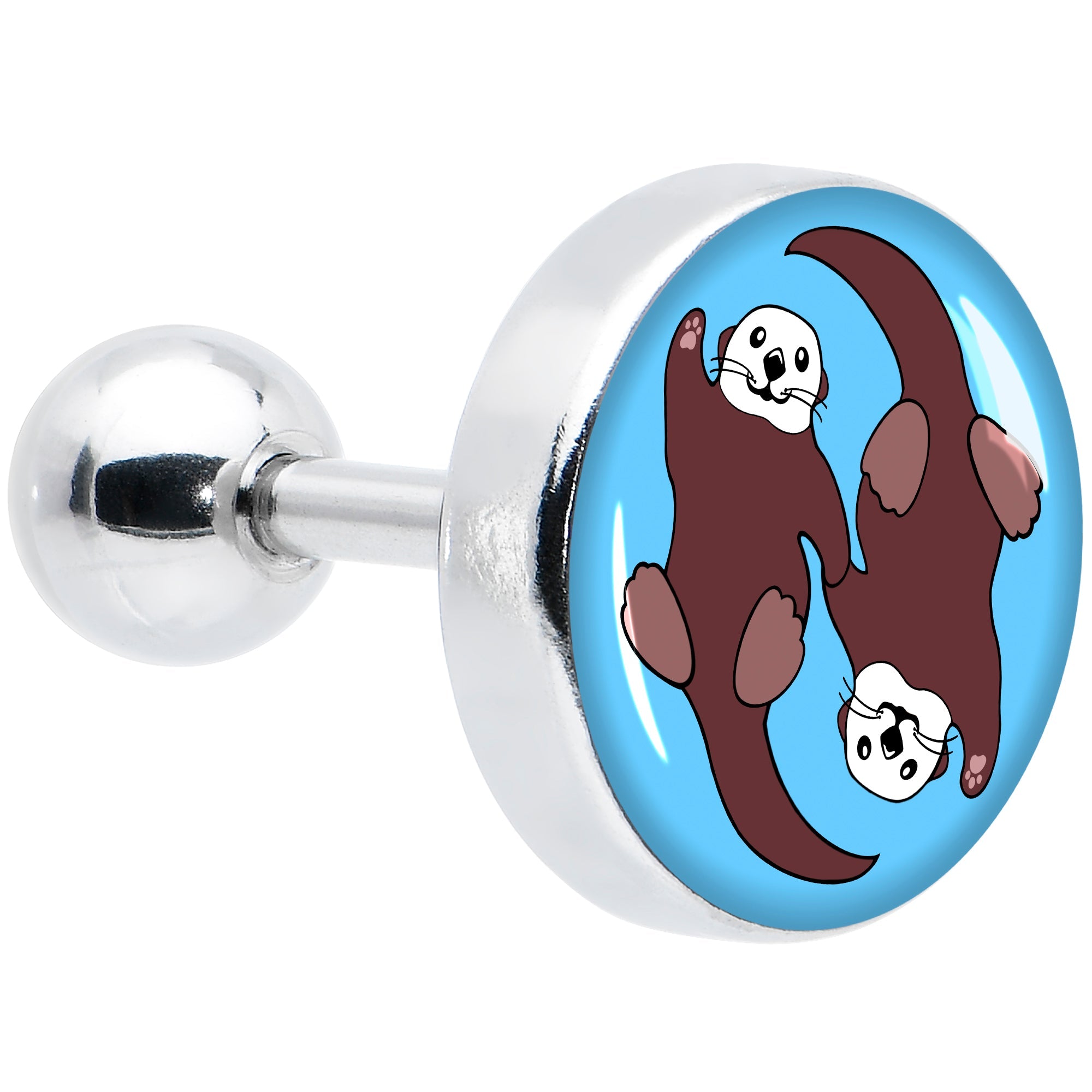 16G 1/4 Oh My Otters Animal Tragus Cartilage Earring by Onyx O