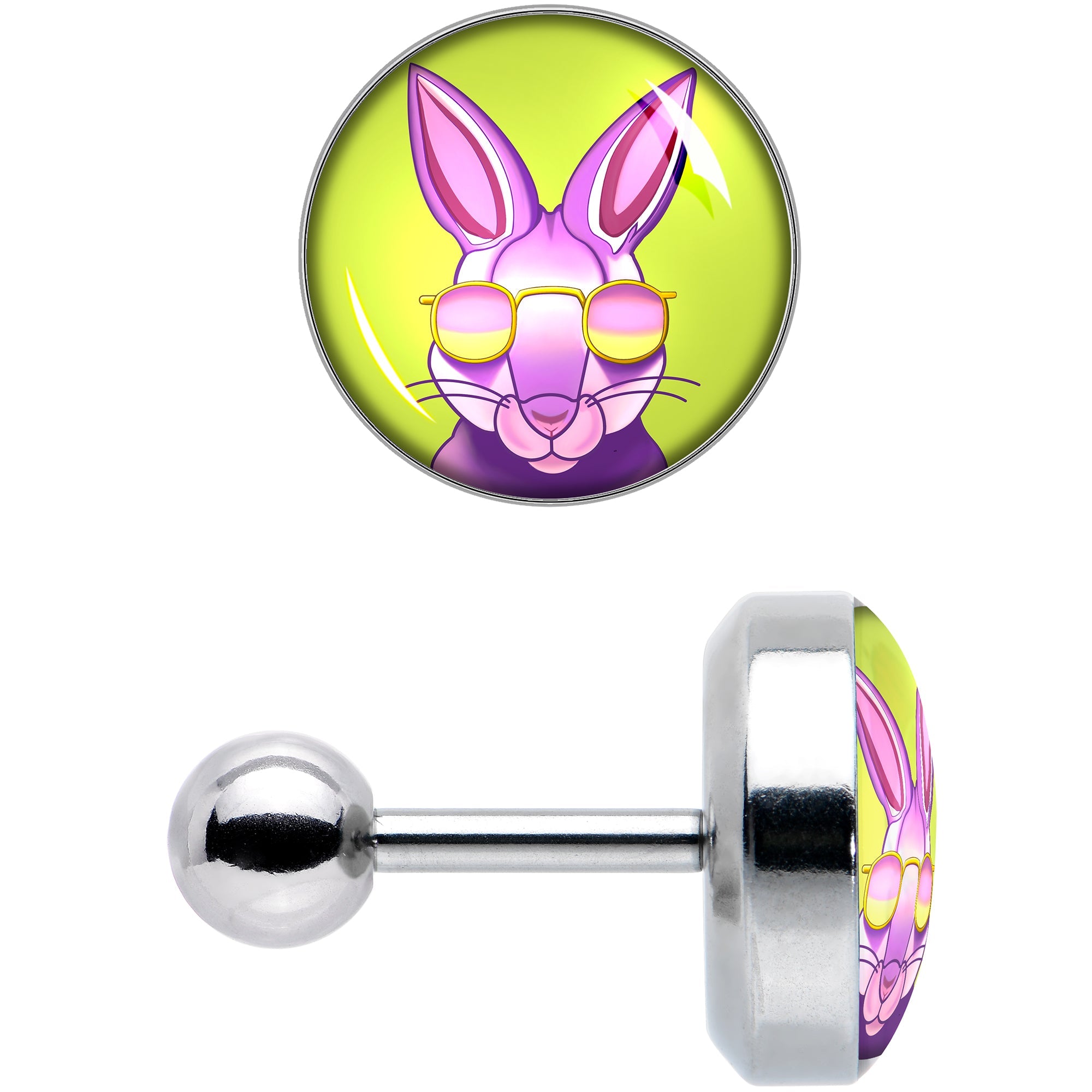 16G 1/4 Cool Shades Bunny Cartilage Tragus Earring by Onyx O