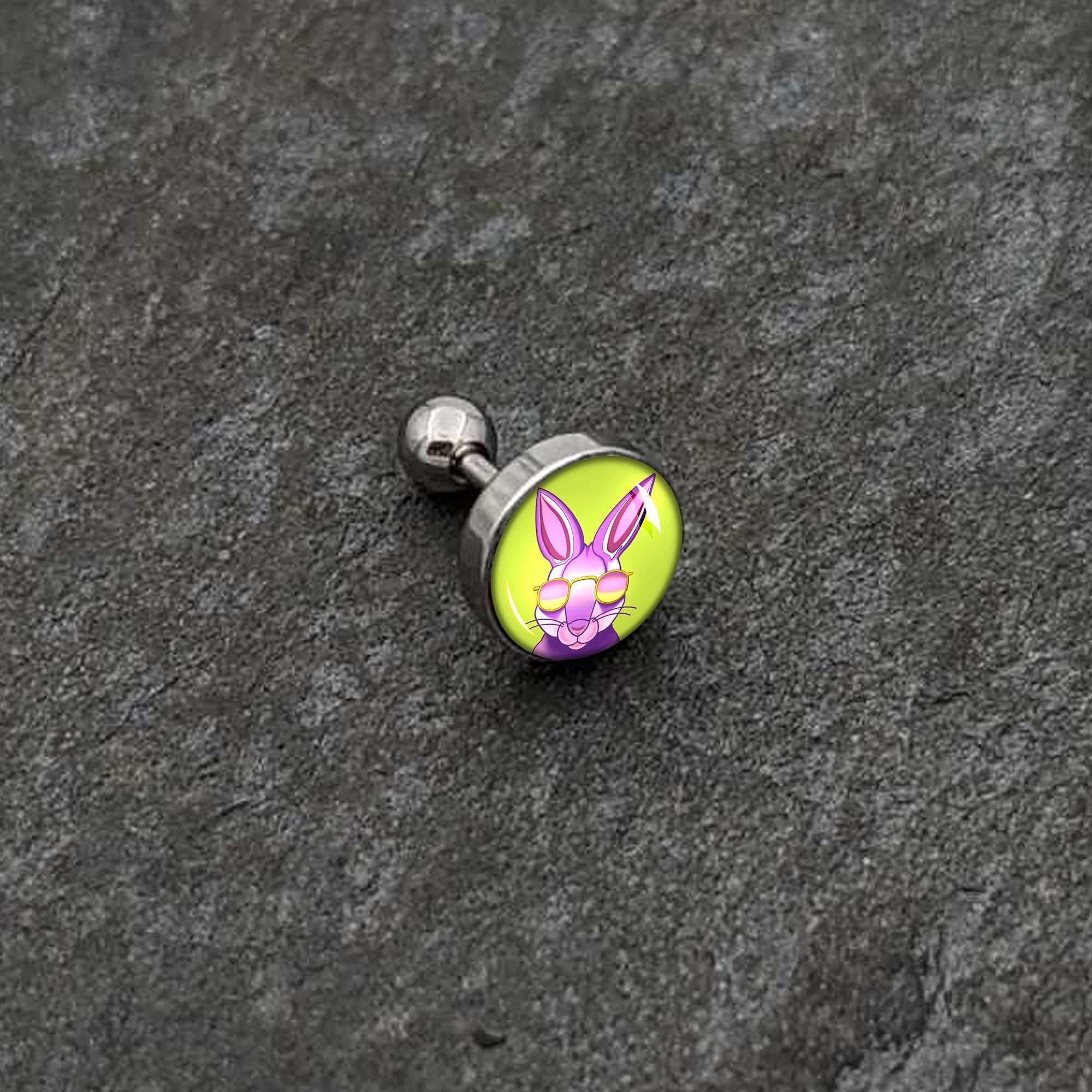 16G 1/4 Cool Shades Bunny Cartilage Tragus Earring by Onyx O