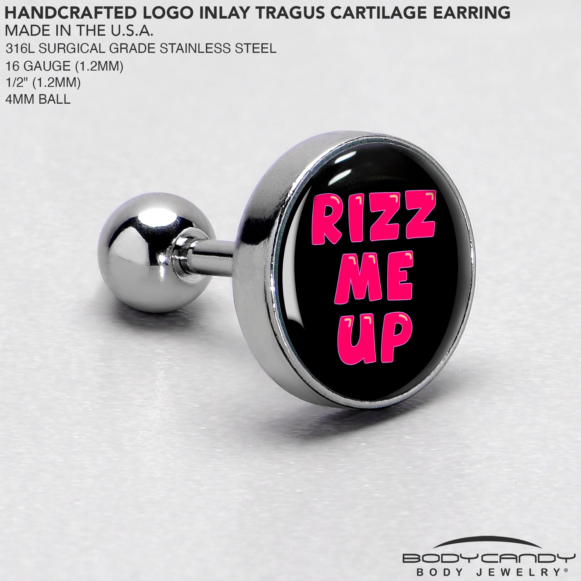 RIZZ ME UP Tragus Cartilage Earring by Onyx O