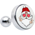16G 1/4 Christmas Peace Love Santa Tragus Cartilage Earring by Onyx O