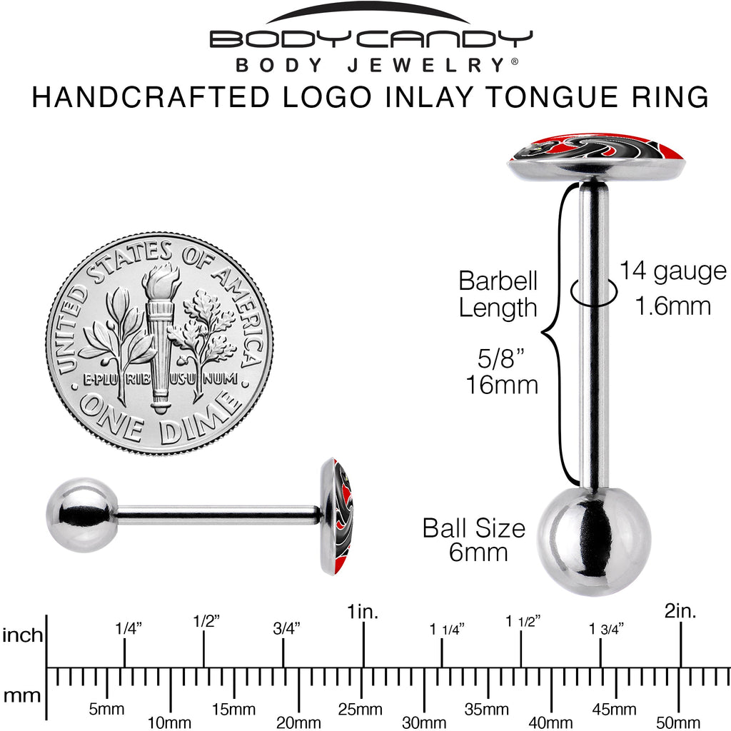 Black Snake Barbell Tongue Ring by Onyx O
