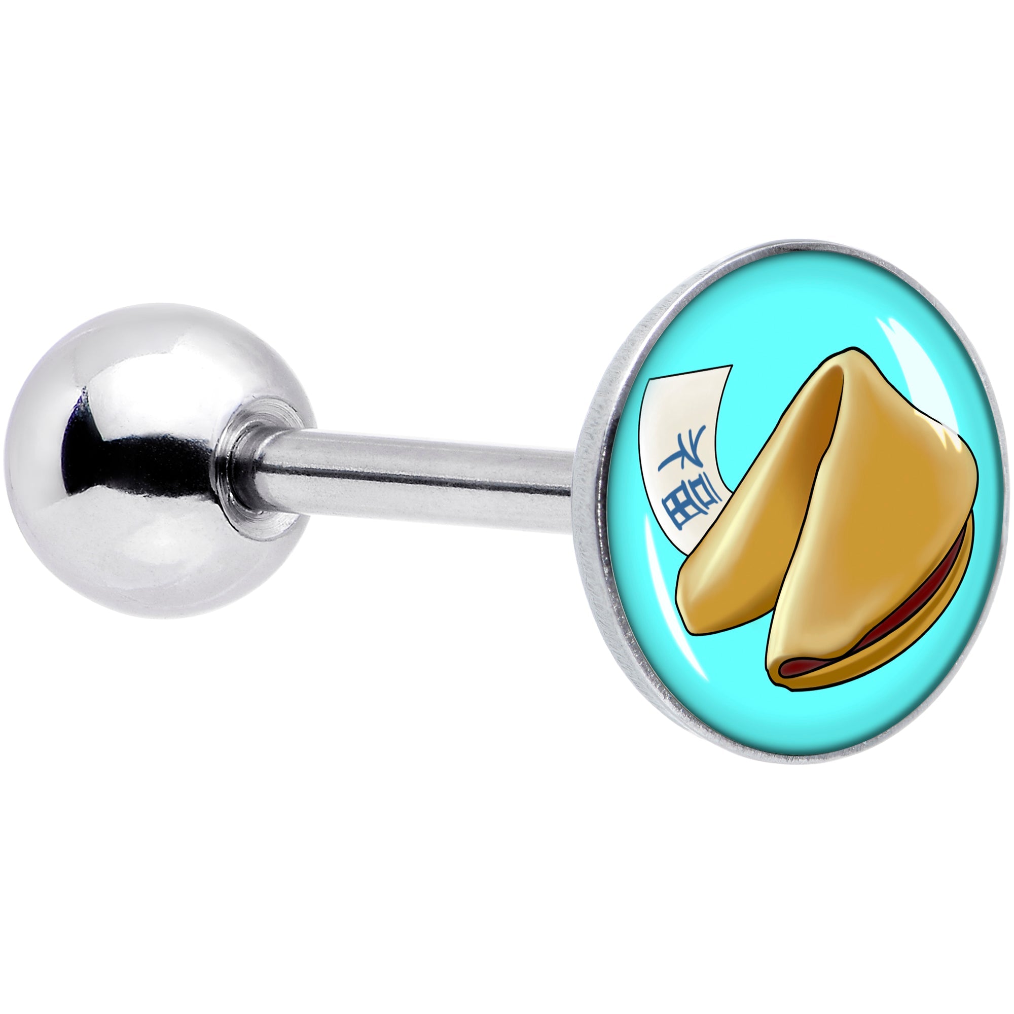 Fortune Cookie Barbell Tongue Ring by Onyx O