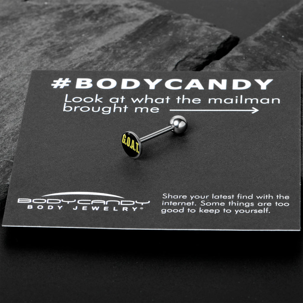 G.O.A.T. Barbell Tongue Ring by Onyx O