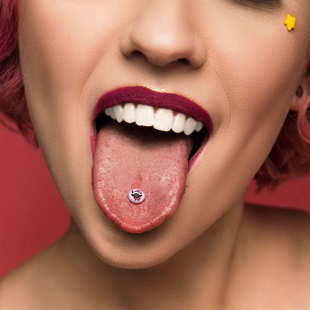 Krampus Cutie Holiday Barbell Tongue Ring by Onyx O